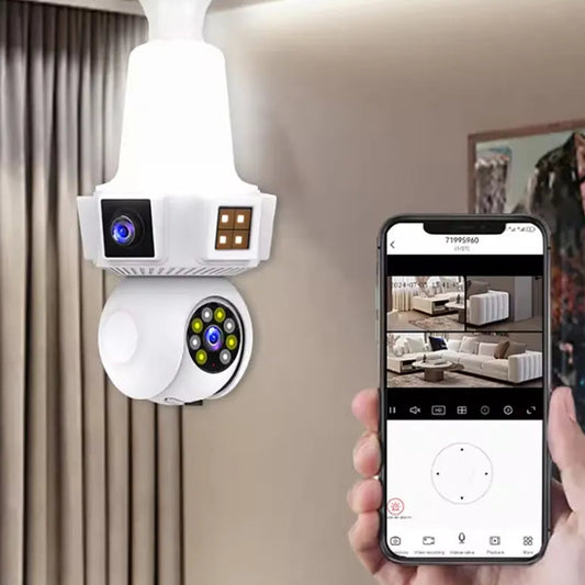 3 Lens Bulb Camera | Triple Lens Indoor Camera