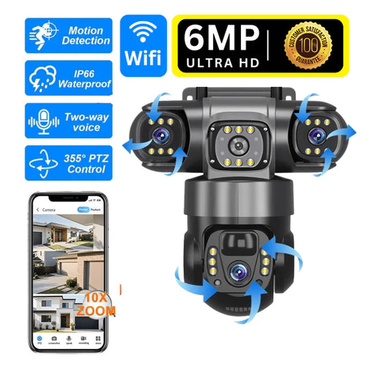 V380 PRO Three Lens WiFi IP Camera |  2MP+2MP+2MP Outdoor Waterproof